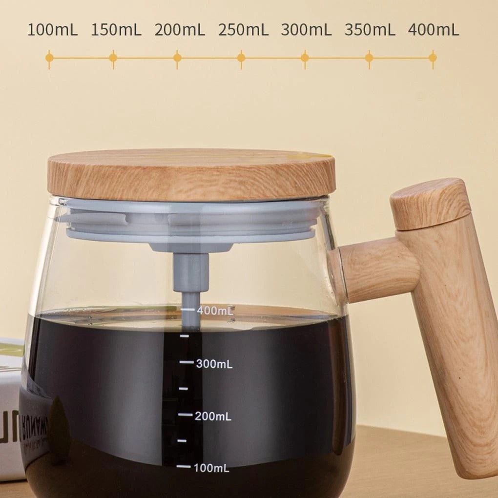 Caneca Mixer Elétrica com Cabo de Madeira Casa Trezz