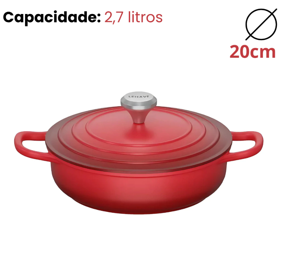 Jogo de Panelas de Cerâmica Antiaderente com Tampa | Elegante e fácil de lavar | Casa Trezz