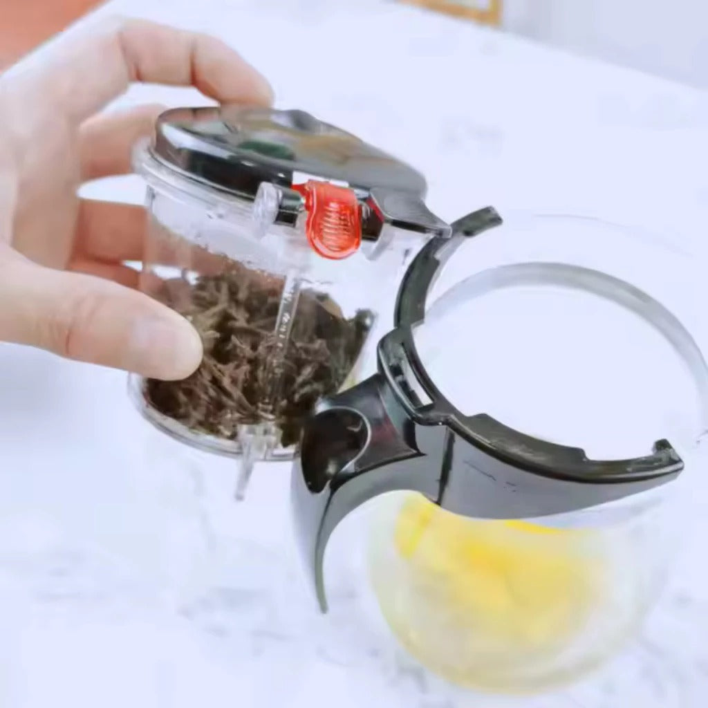 Bule Chaleira de Vidro com Infusor Aço Inox Casa Trezz
