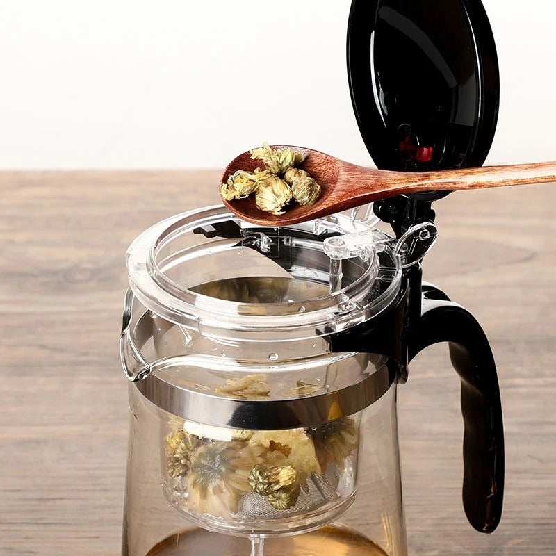 Bule Chaleira de Vidro com Infusor Aço Inox Casa Trezz