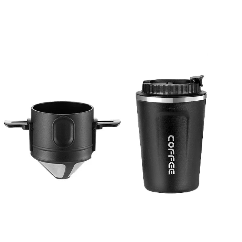 Conjunto Filtro e Caneca ou Copo Térmico em Aço Inox | Café e Chá com Casa Trezz
