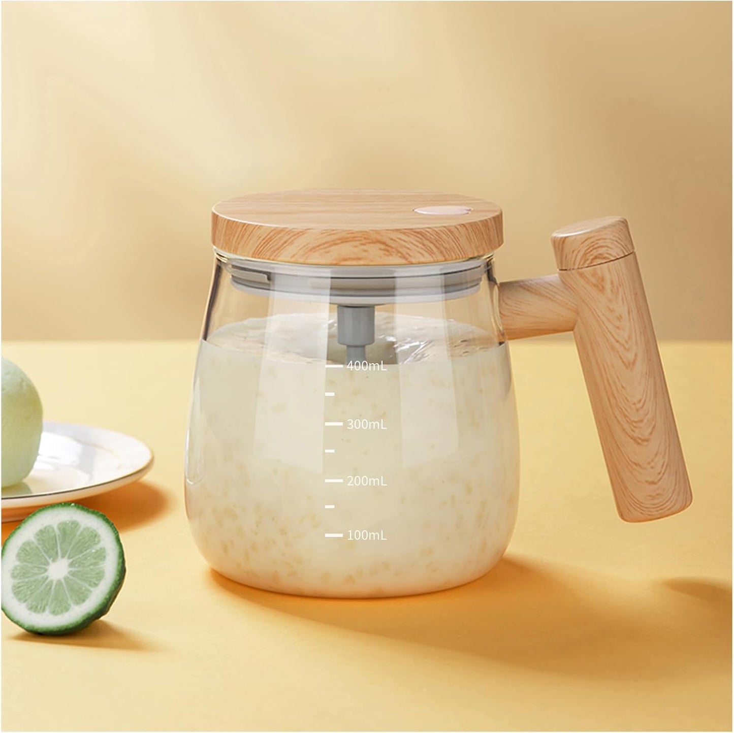 Caneca Mixer Elétrica com Cabo de Madeira Casa Trezz
