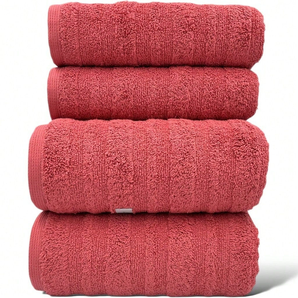 Conjunto 4 Peças Toalhas 100% Algodão Super Grossas | Banho Gigante e Rosto | Loft Lm Peter | Casa Trezz
