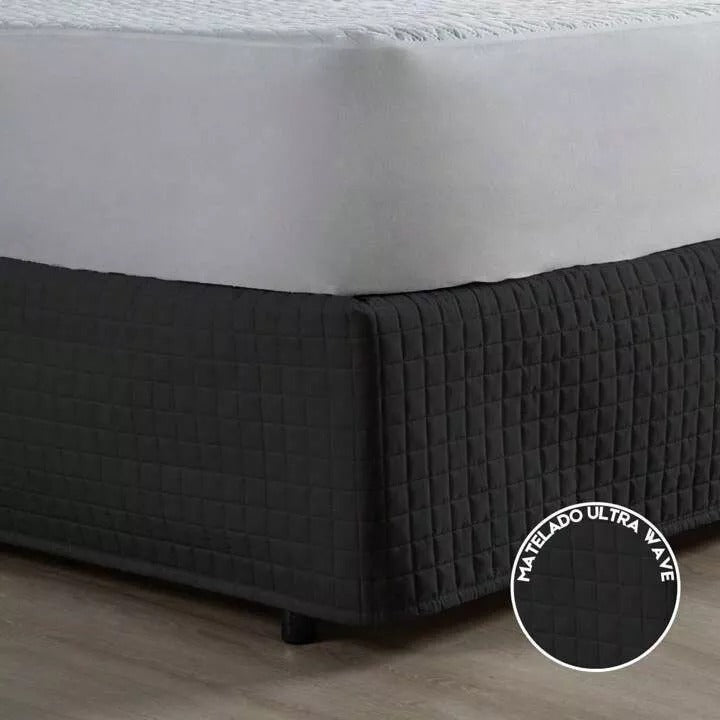 Saia Cama Box Matelada 200 Fios | Acabamento Sofisticado para Cama Solteiro, Casal, Queen e King | Casa Trezz