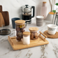 Kit Café Completo em Bambu | Bandeja e Potes para Armazenamento Casa Trezz