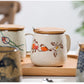 Caneca Artesanal Oriental Cerâmica com Tampa Casa Trezz