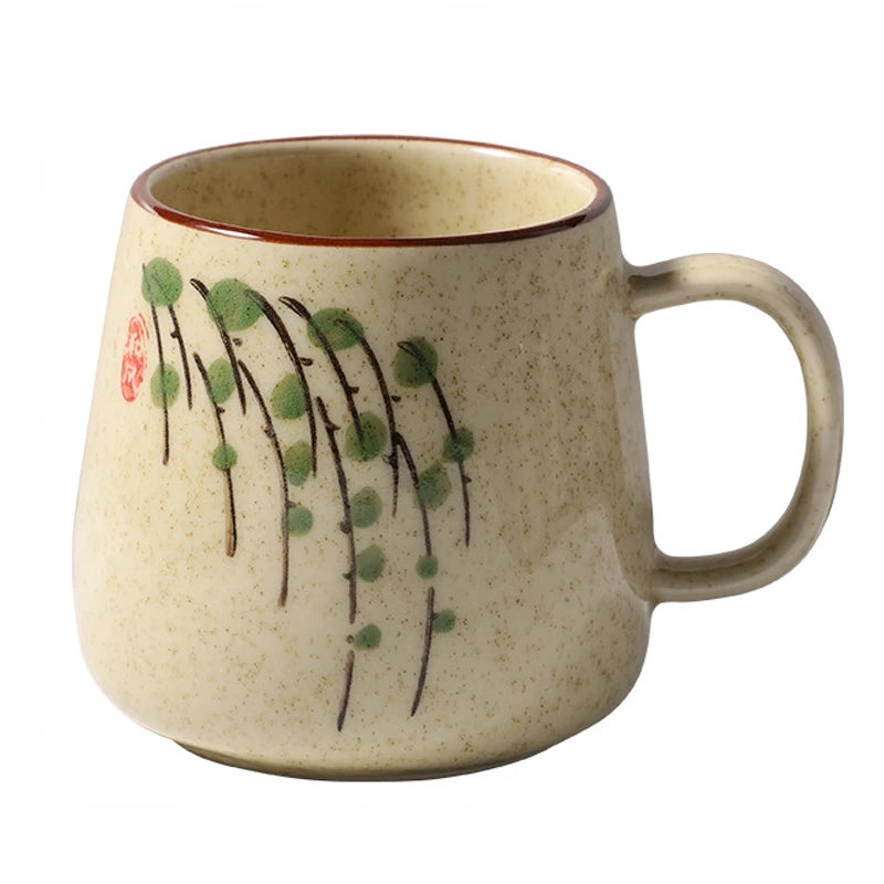 Caneca Artesanal Oriental Cerâmica com Tampa Casa Trezz