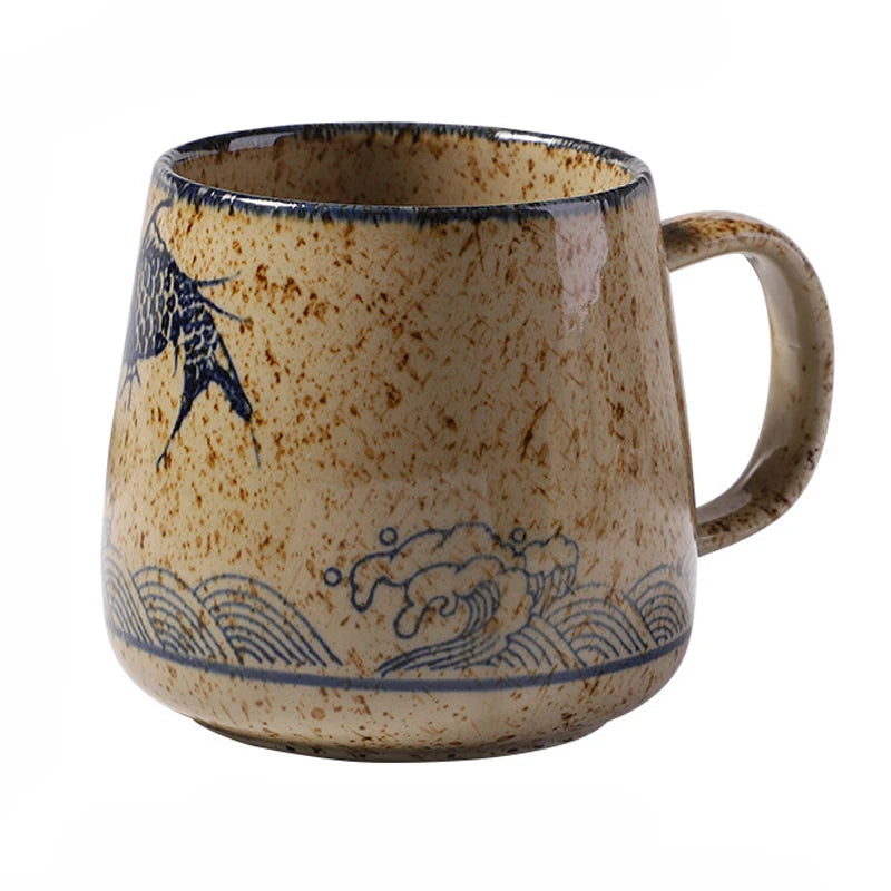 Caneca Artesanal Oriental Cerâmica com Tampa Casa Trezz
