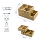 Kit Bambu: Caixa, 2 Potes 200ml e 6 Mini Colheres Casa Trezz