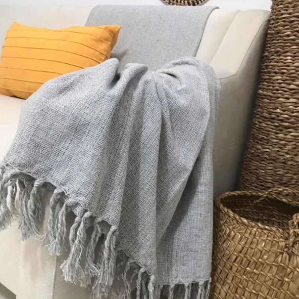 Manta para Sofá Feita à mão 100% Algodão Casa Trezz
