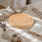 Bandeja de Bambu Redonda Vazada 35 cm | Elegância Natural para Servir e Decorar Casa Trezz