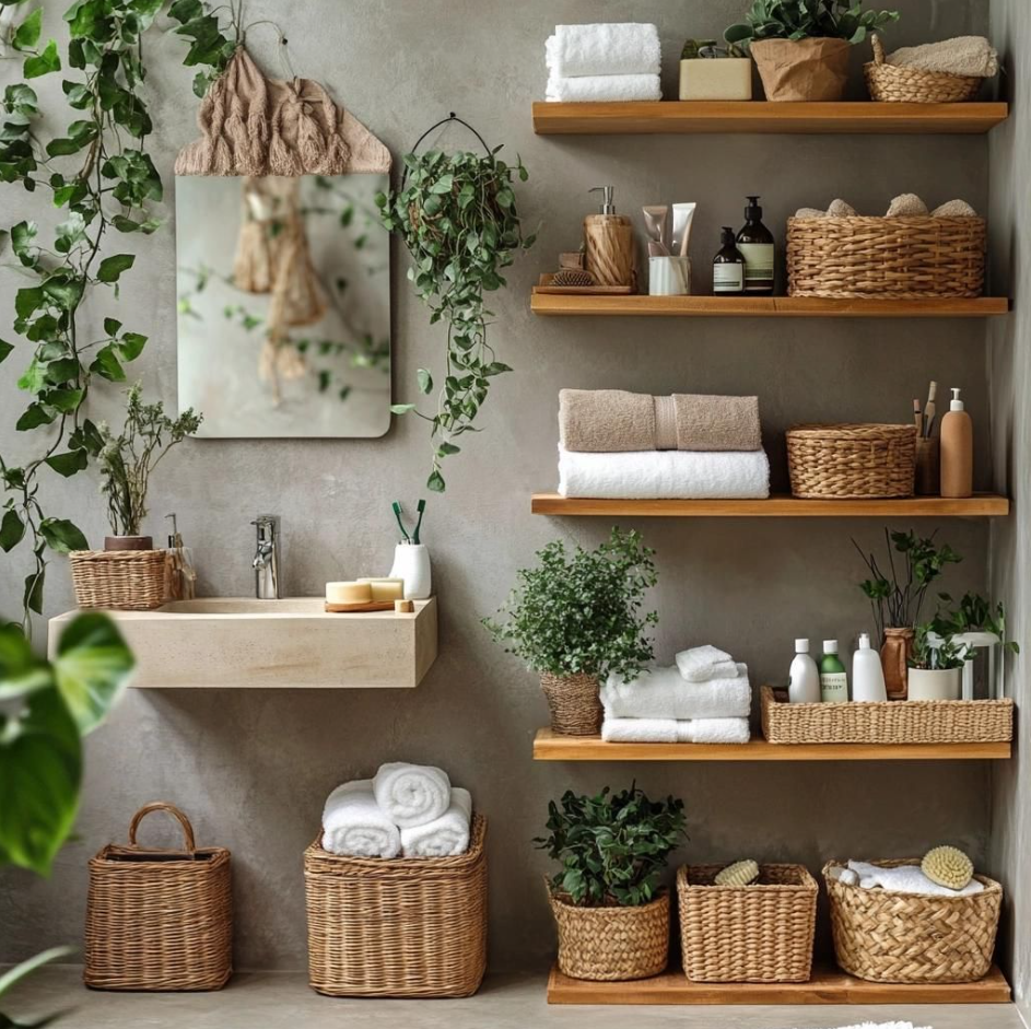 Kit de 5 Prateleiras Rústicas de Pinus com Cruz | Design Exclusivo e Suporte Invisível | Casa Trezz