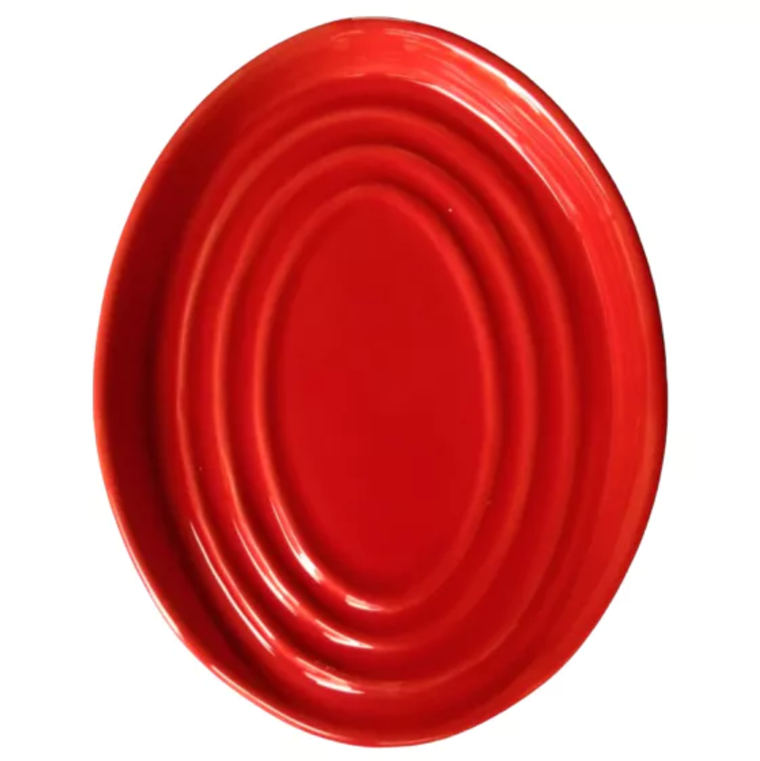 Suporte de Talher de Cerâmica Oval | Para Bancada e Mesa Posta | Handmade Casa Trezz