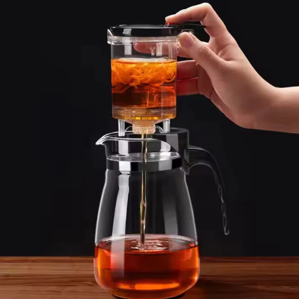 Bule Chaleira de Vidro com Infusor Aço Inox Casa Trezz