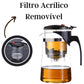 Bule Chaleira de Vidro com Infusor Aço Inox Casa Trezz
