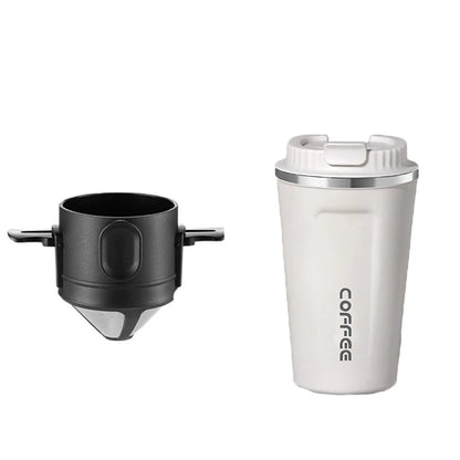 Conjunto Filtro e Caneca ou Copo Térmico em Aço Inox | Café e Chá com Casa Trezz