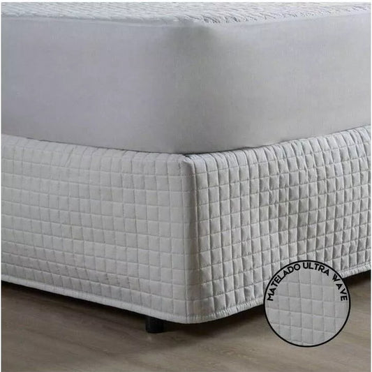 Saia Cama Box Matelada 200 Fios | Acabamento Sofisticado para Cama Solteiro, Casal, Queen e King | Casa Trezz
