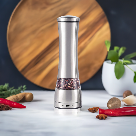 Moedor Manual para Sal e Pimenta |Aço Inox e Acrílico | Cozinha com Casa Trezz