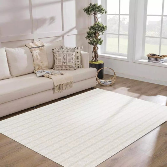 Tapete quadrado 100% algodão lavável em máquina, 1,50m x 1,50m
